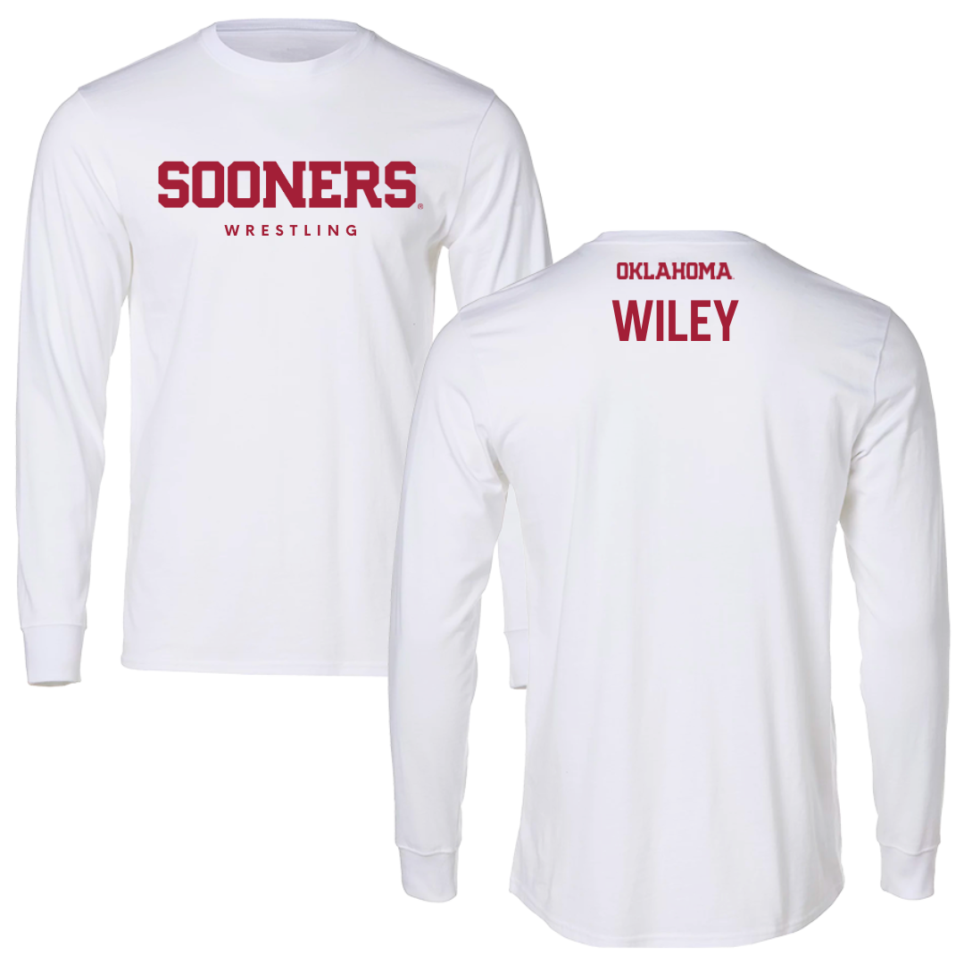 University of Oklahoma Wrestling White Sooners Performance Long Sleeve - John Wiley