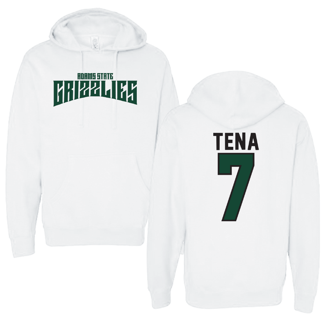 Adams State University Soccer White Classic Hoodie - #7 Colette Tena