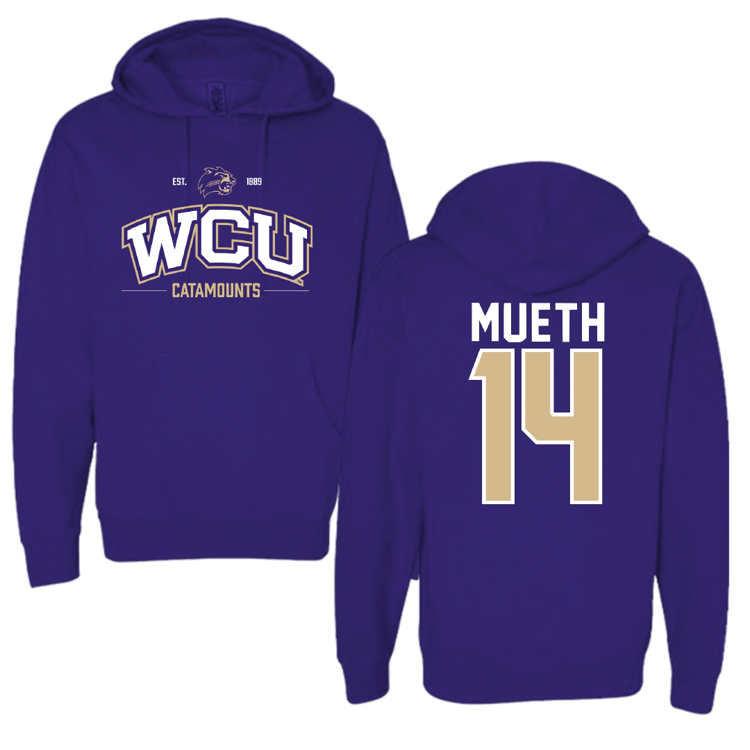Western Carolina University Soccer Purple General Hoodie - #14 Mary Mueth