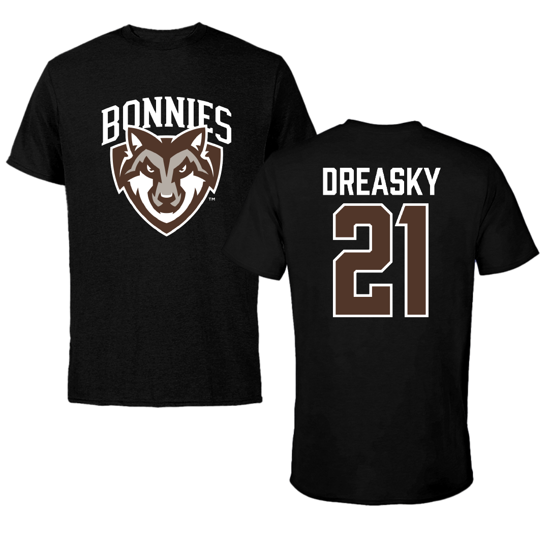 St. Bonaventure University Soccer Black Performance Tee - #21 Avery Dreasky
