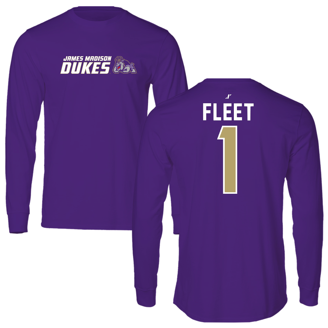 James Madison University Softball Purple General Long Sleeve - #1 Kirsten Fleet