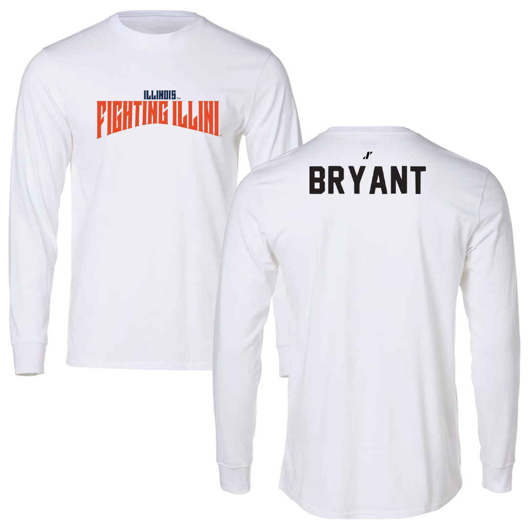 University of Illinois TF and XC White Classic Performance Long Sleeve - Azariyah Bryant