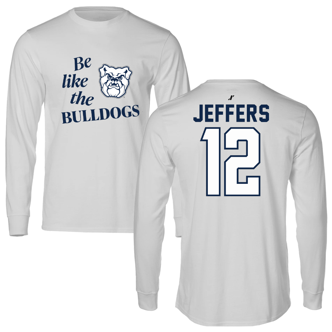 Butler University Basketball Light Gray Be Like Us Performance Long Sleeve - #12 Chloe Jeffers