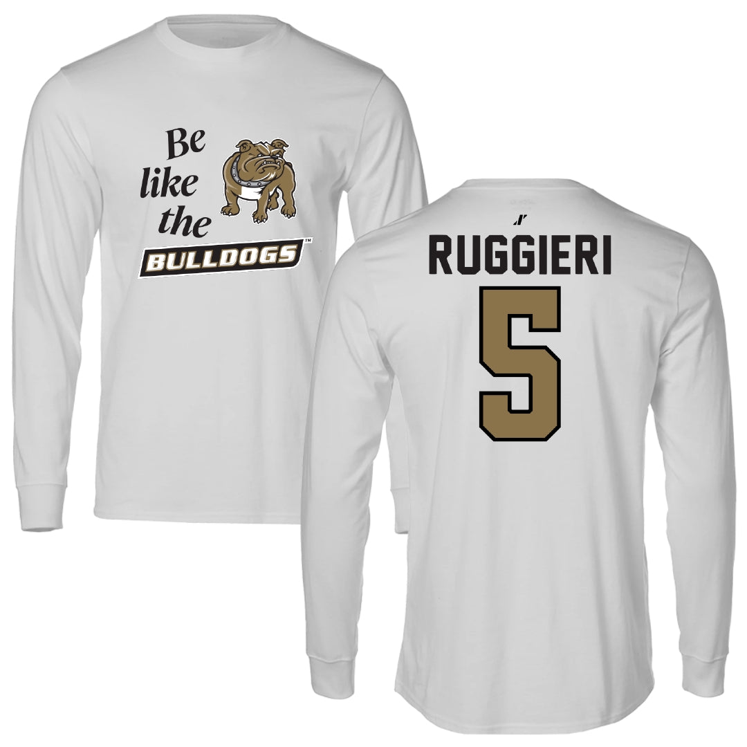 Bryant University Football Light Gray Be Like Us Long Sleeve - #5 Landon Ruggieri
