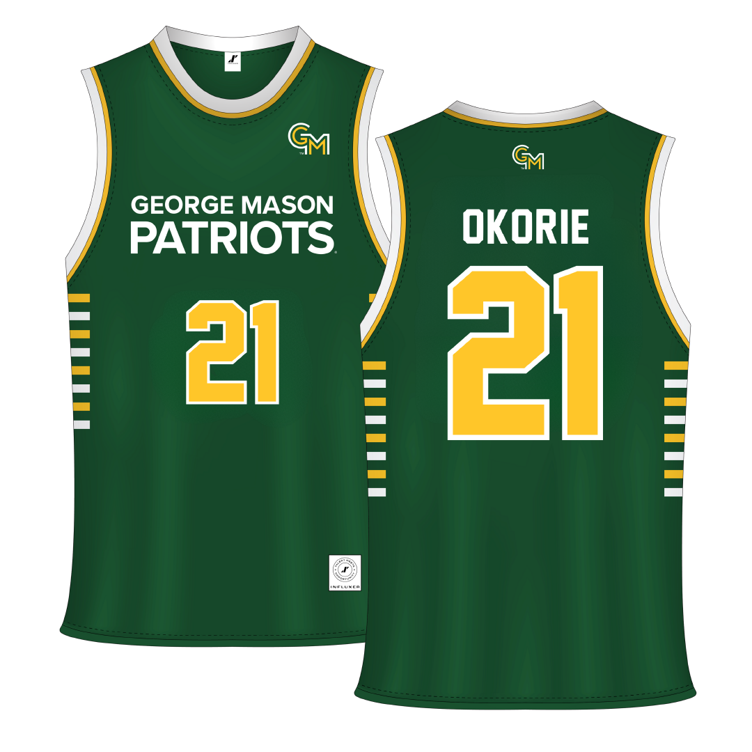 George Mason University Green Patriots Basketball Jersey - #21 Faith Okorie
