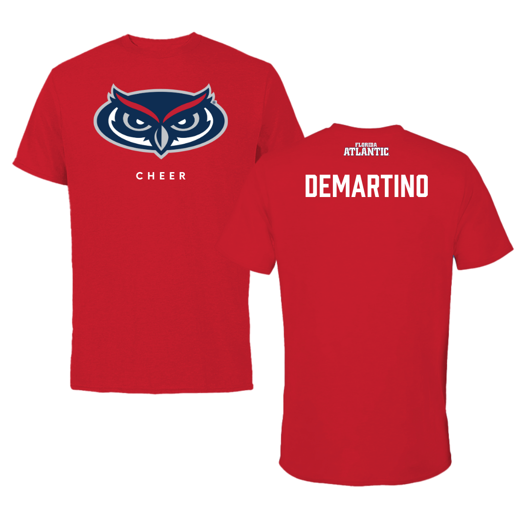 Florida Atlantic University Cheer Red Jersey Performance Tee - Laura DeMartino