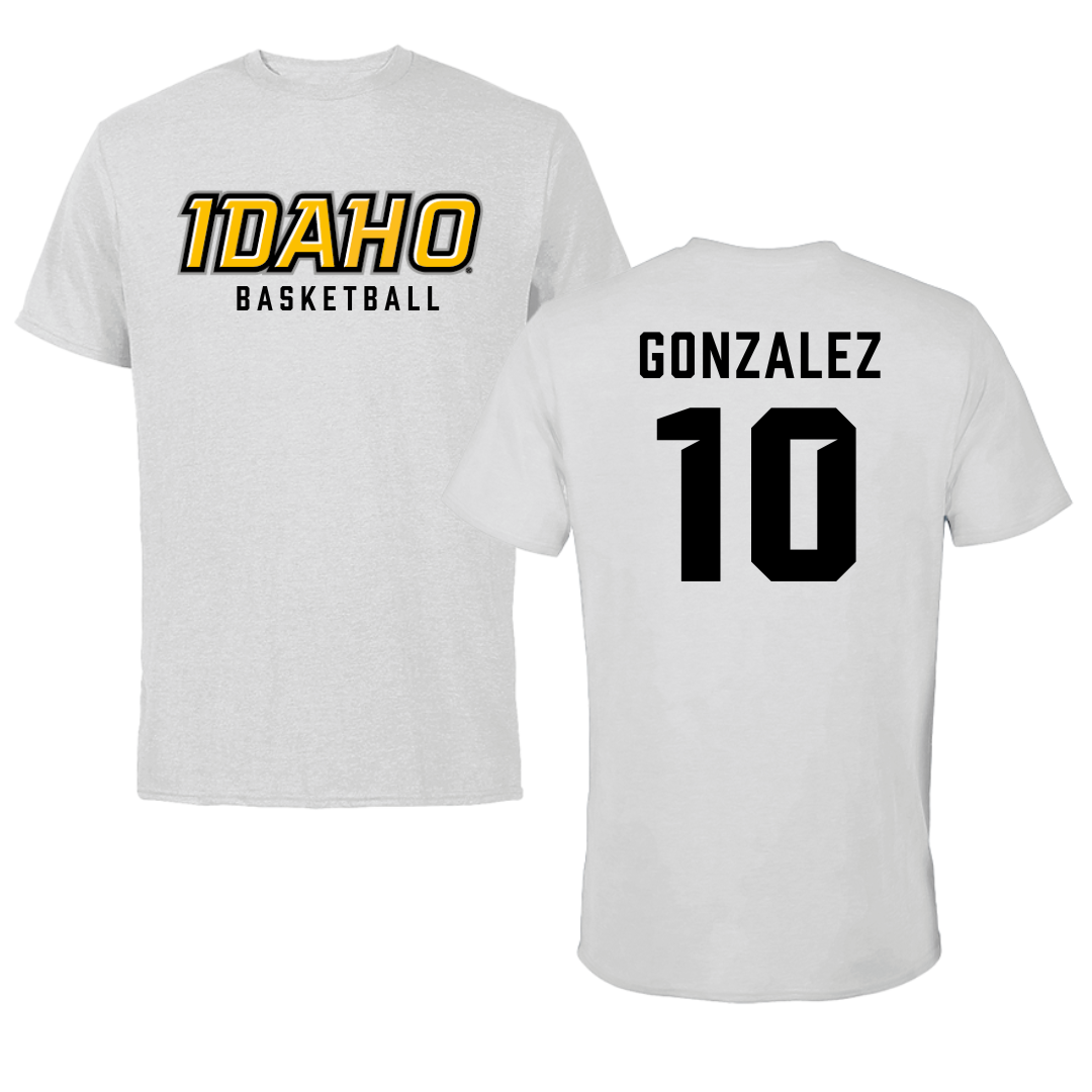 University of Idaho Basketball Gray Performance Tee - #10 Kristian Gonzalez