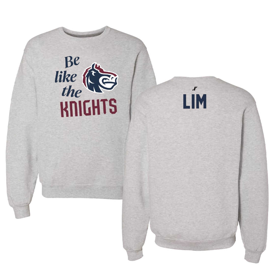 Fairleigh Dickinson University-Metropolitan Campus Tennis Light Gray Be Like Us Crewneck - Anastasia Lim