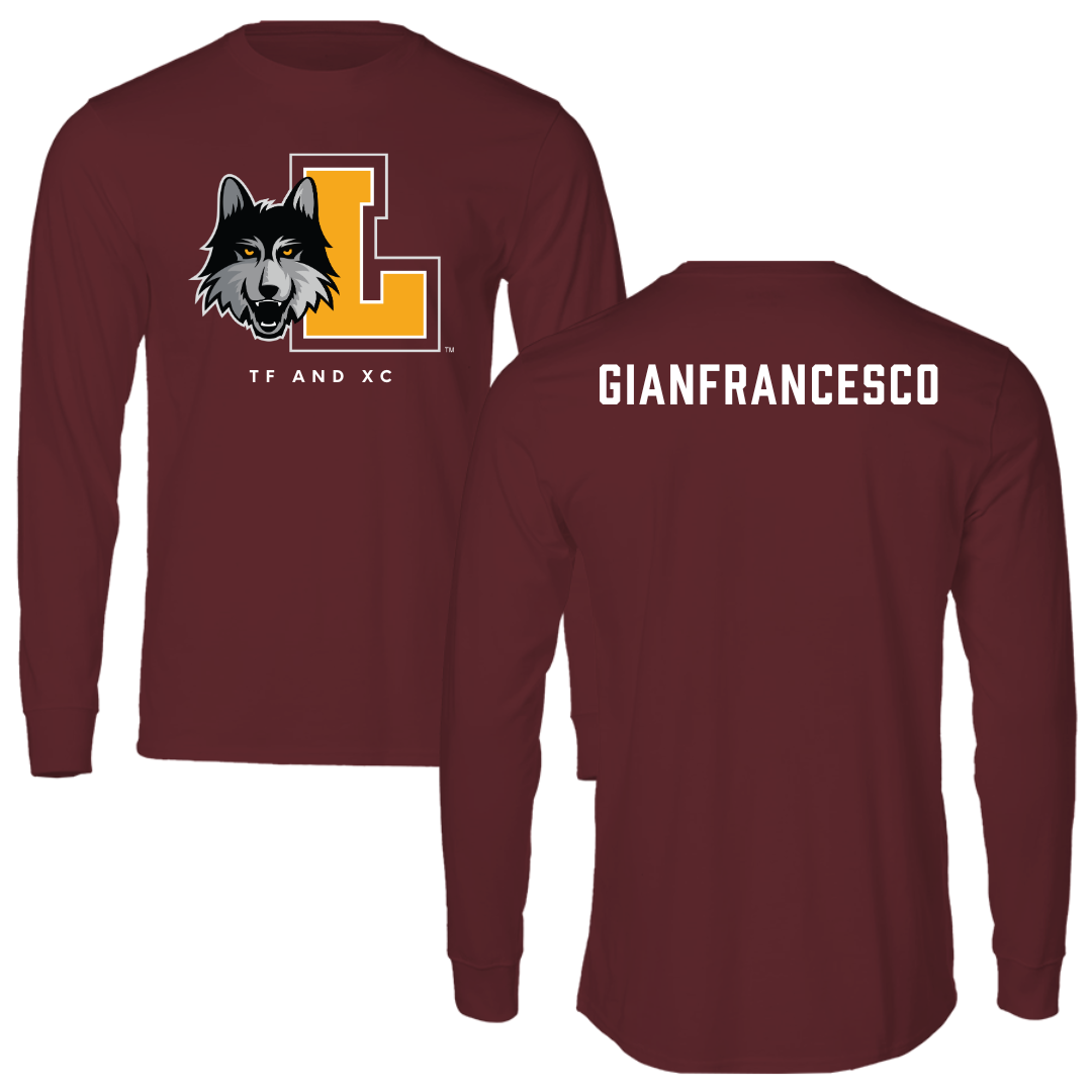 Loyola University-Chicago TF and XC Maroon Mascot Performance Long Sleeve - Mia Gianfrancesco
