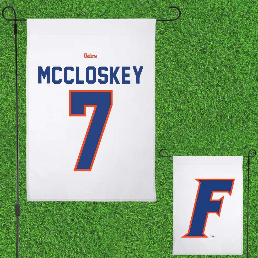 University of Florida Soccer White Garden Flag - #7 Lauren McCloskey