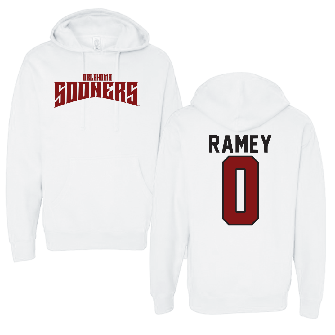 University of Oklahoma Soccer White Classic Hoodie - #0 Olivia Ramey