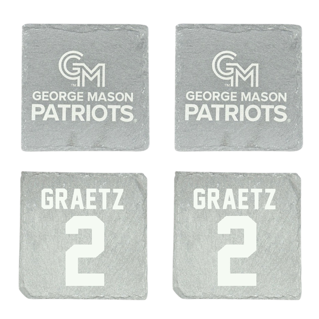 George Mason University Volleyball Stone Coaster (4 Pack)  - #2 Haley Graetz