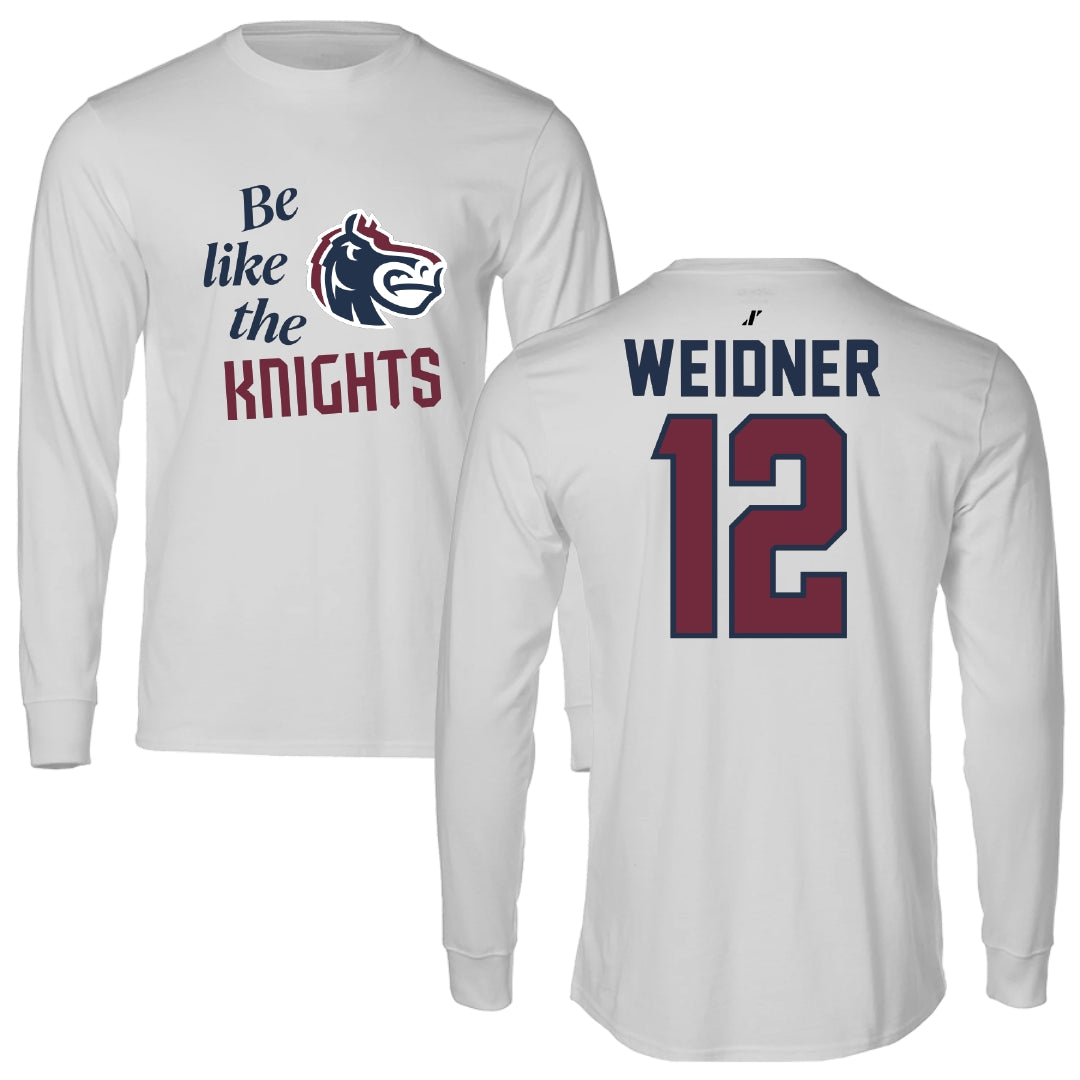 Fairleigh Dickinson University-Metropolitan Campus Lacrosse Light Gray Be Like Us Performance Long Sleeve - #12 Addie Weidner