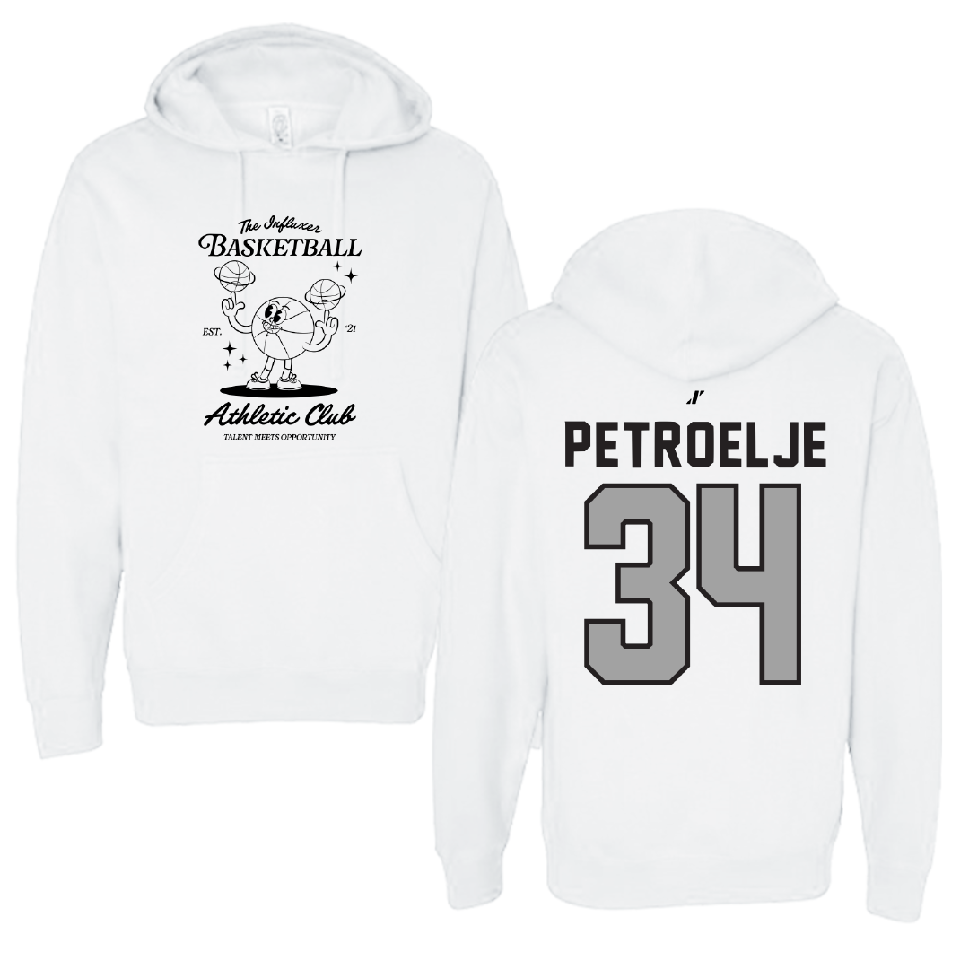 Basketball White Influxer Athletic Club Hoodie - #34 Maddie Petroelje