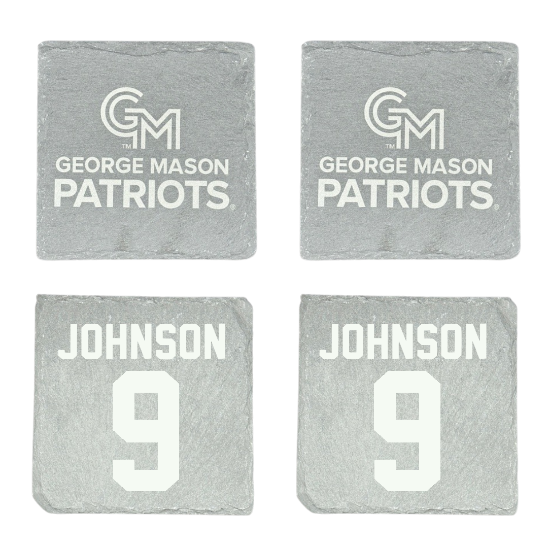 George Mason University Basketball Stone Coaster (4 Pack)  - #9 Kam Johnson