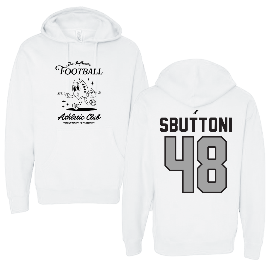 Football White Influxer Athletic Club Hoodie - #48 Michael Sbuttoni