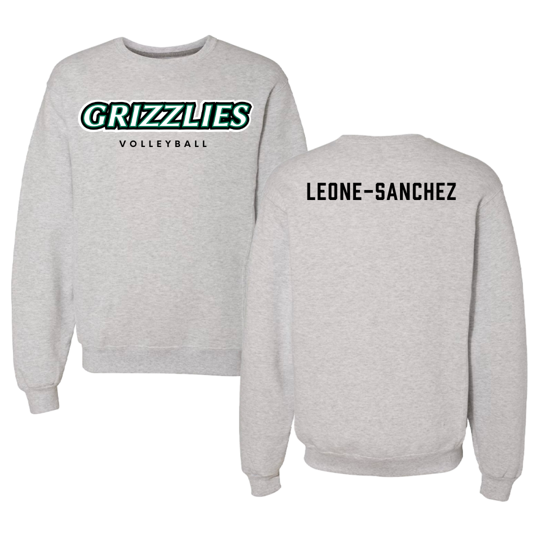 Adams State University Volleyball Gray Grizzlies Crewneck - Sierra Leone-Sanchez