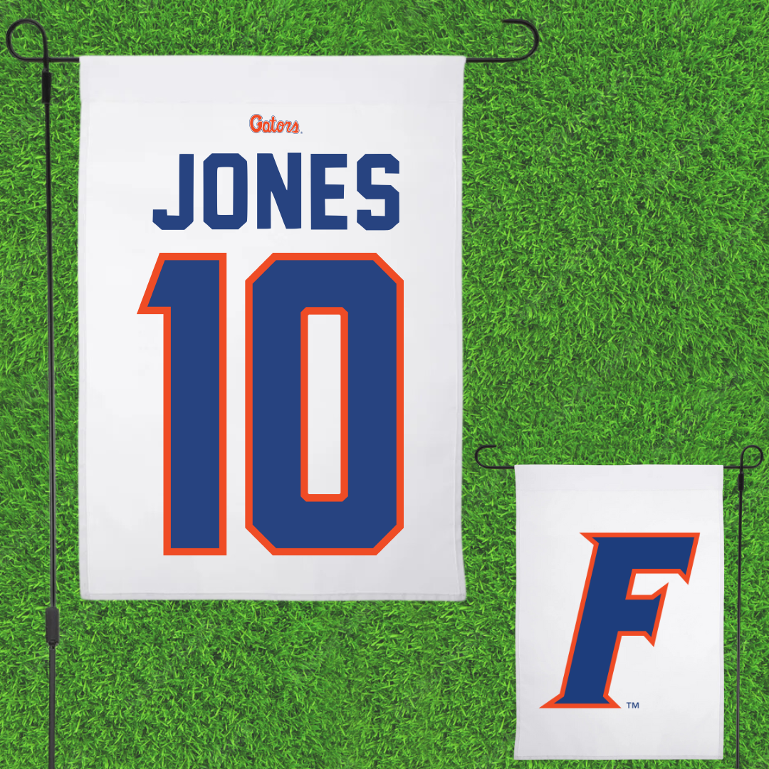 University of Florida Soccer White Garden Flag - #10 Madison Jones