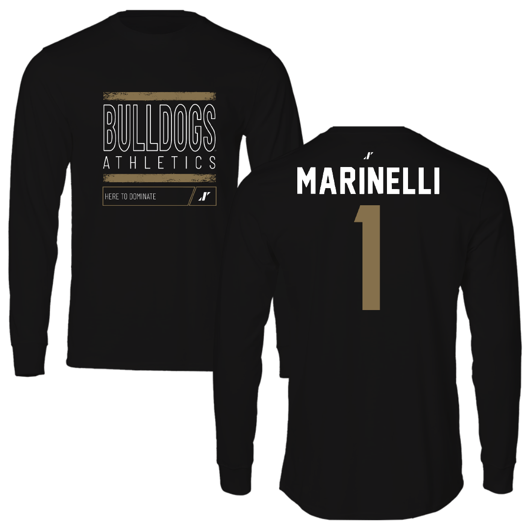 Bryant University Soccer Black Dominate Long Sleeve - #1 Luca Marinelli