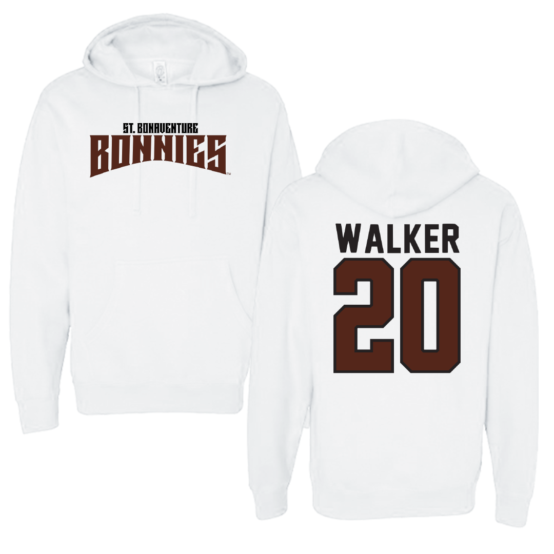 St. Bonaventure University Soccer White Classic Hoodie - #20 Hannah Walker