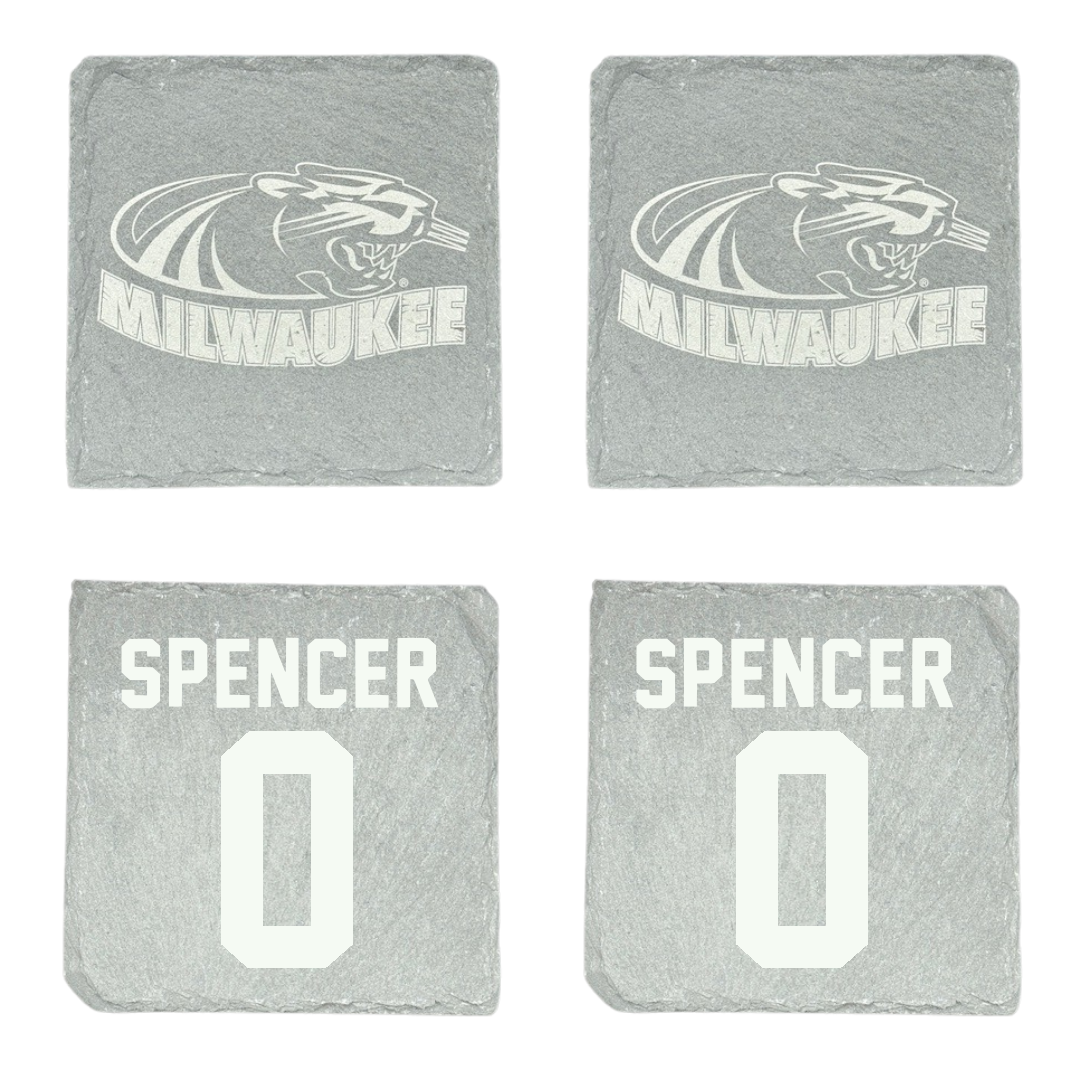 University of Wisconsin-Milwaukee Basketball Stone Coaster (4 Pack)  - #0 Pierce Spencer