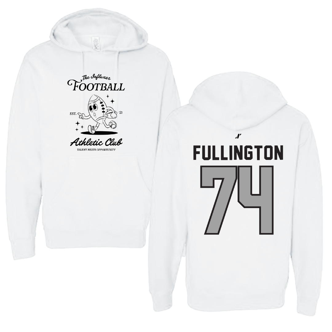 Football White Influxer Athletic Club Hoodie - #74 Bret Fullington