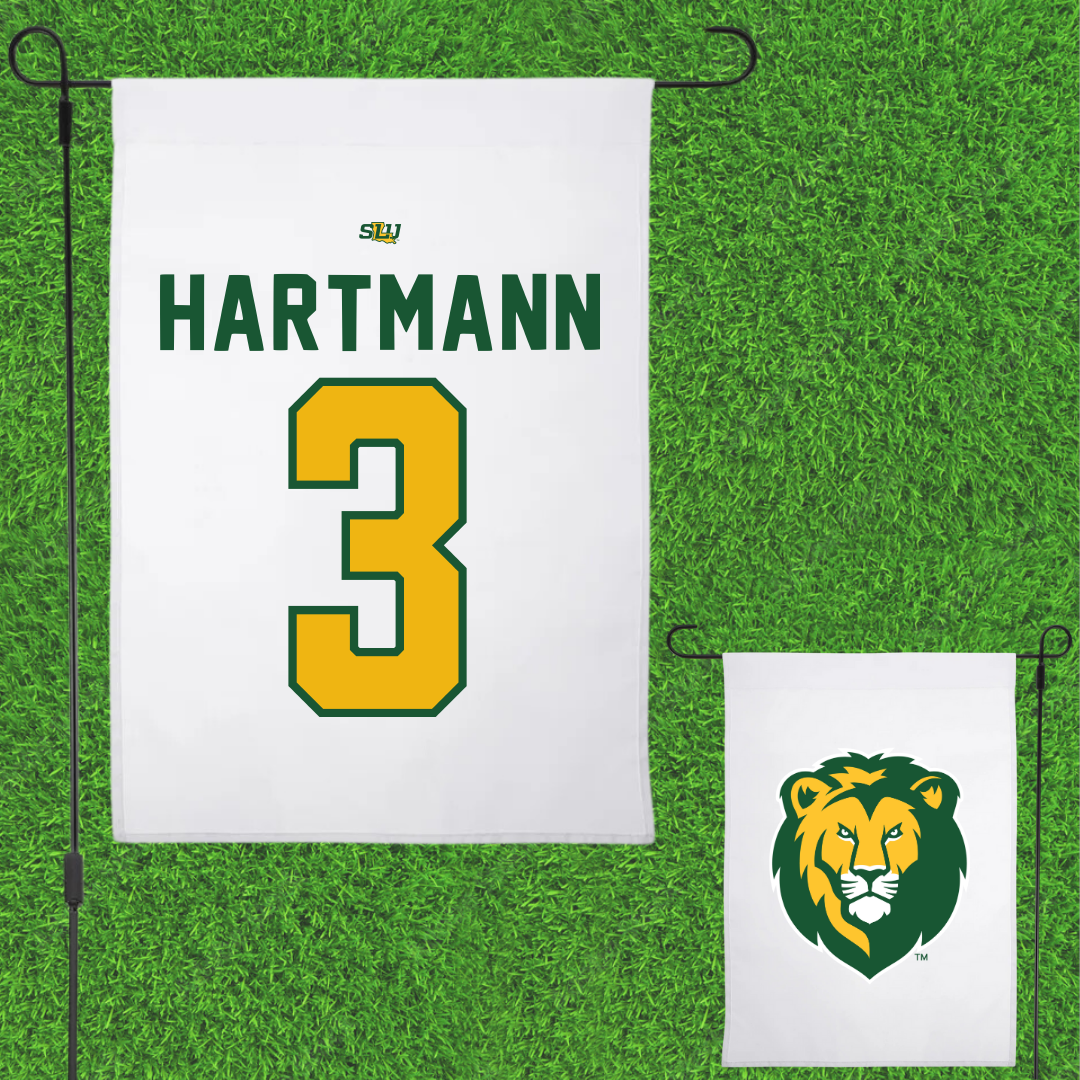 Southeastern Louisiana University Volleyball White Garden Flag - #3 Rachel Hartmann