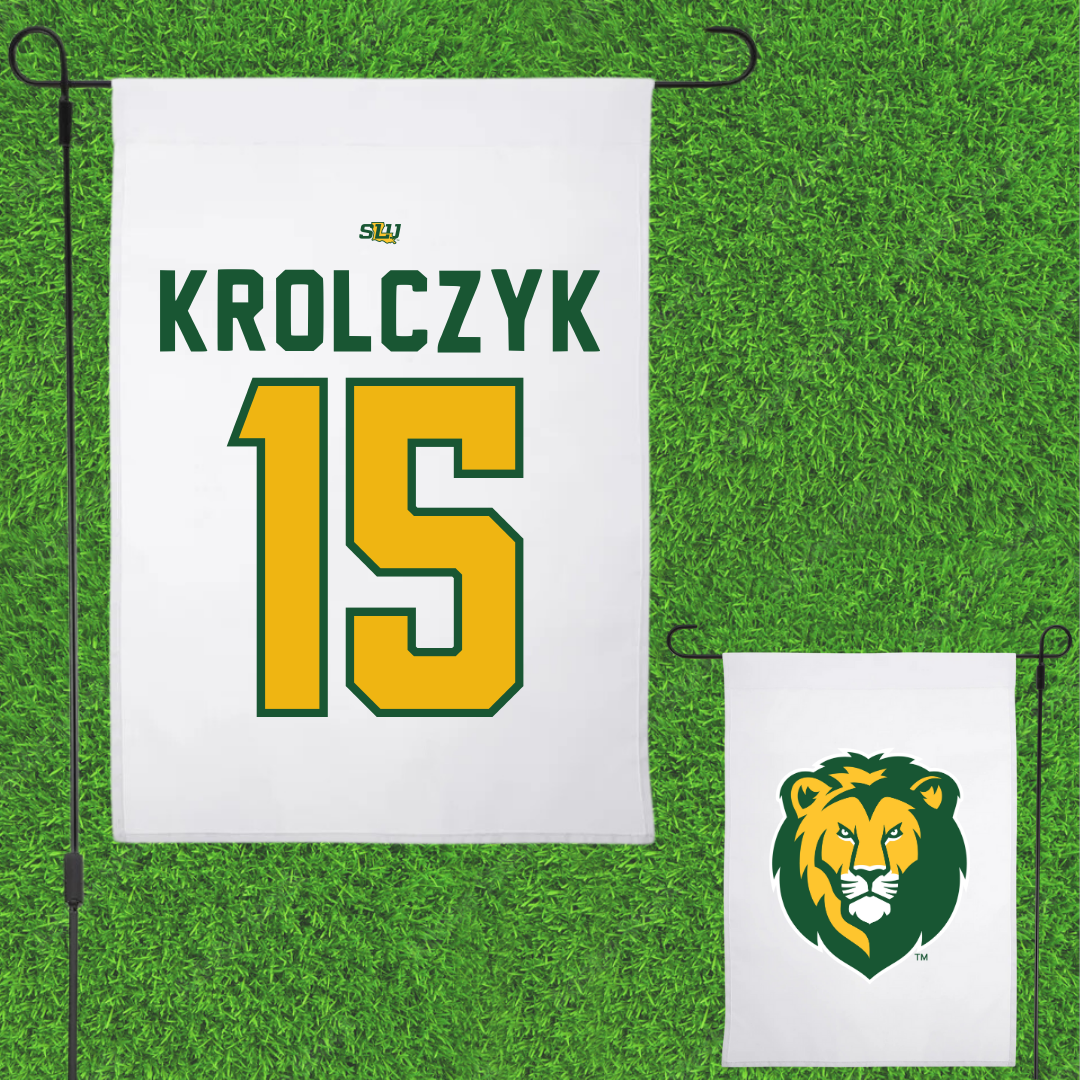 Southeastern Louisiana University Softball White Garden Flag - #15 Bailey Krolczyk