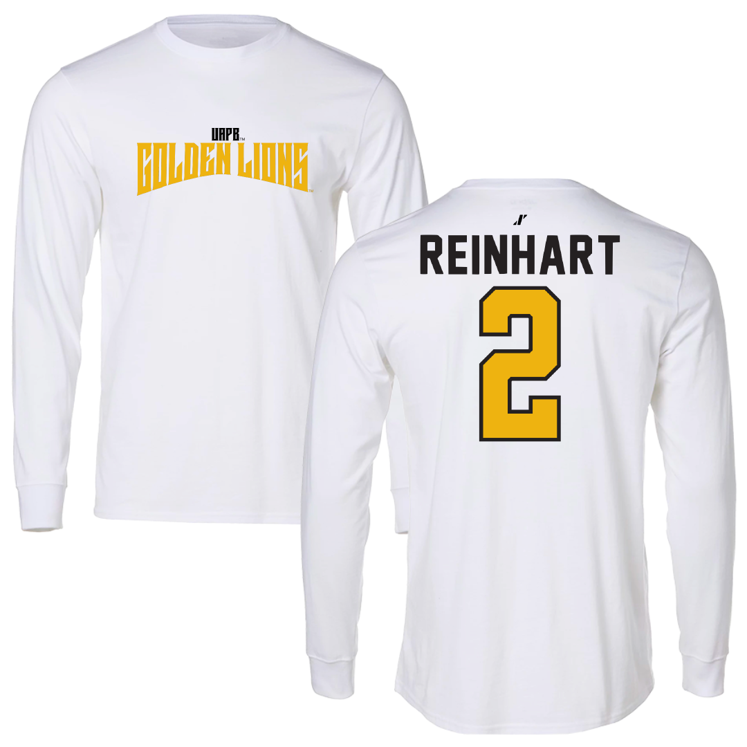 University of Arkansas-Pine Bluff Basketball White Classic Long Sleeve - #2 Zach Reinhart
