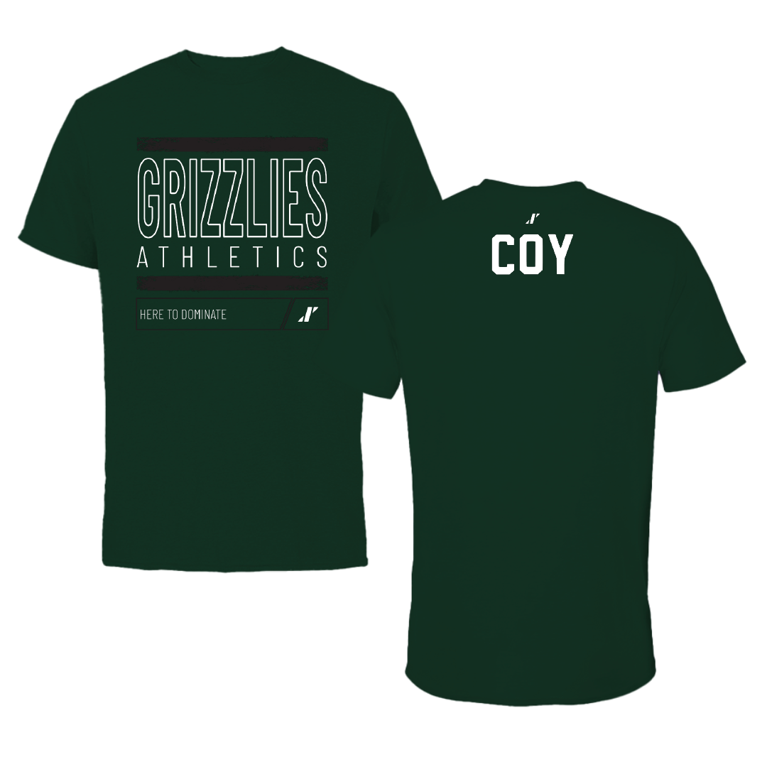 Adams State University Wrestling Forest Green Dominate Performance Tee - Greg Coy