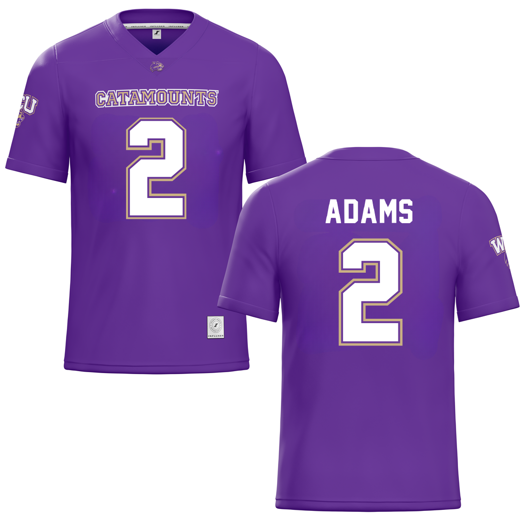 Western Carolina University Purple Football Jersey - #2 Branson Adams