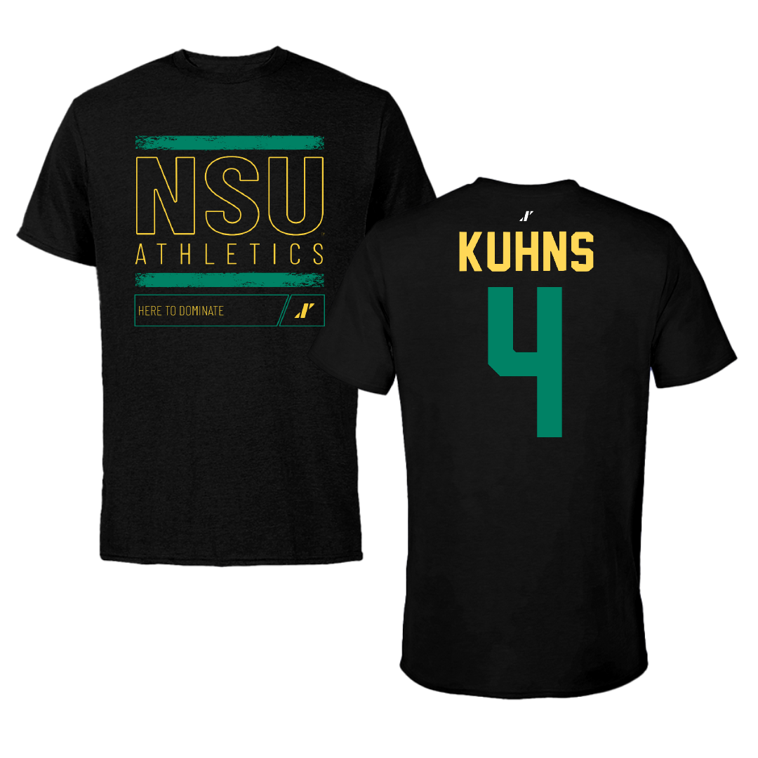 Norfolk State University Football Black Dominate Tee - #4 Otto Kuhns