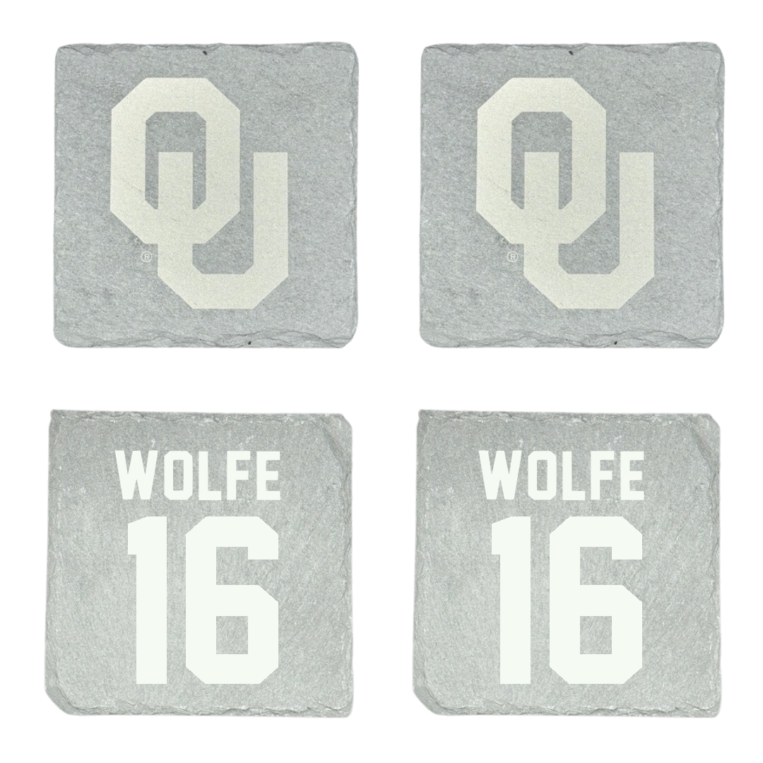 University of Oklahoma Soccer Stone Coaster (4 Pack)  - #16 Dani Wolfe