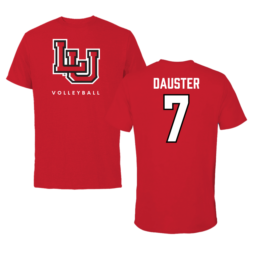 Lamar University Volleyball Red Performance Tee - #7 Christina Dauster