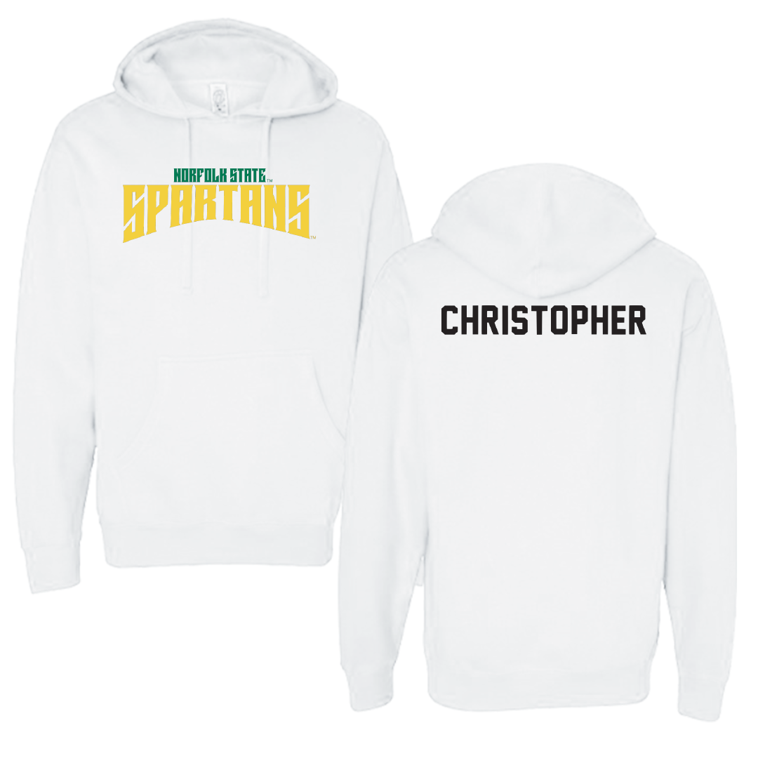 Norfolk State University TF and XC White Classic Hoodie - Jahquan Christopher