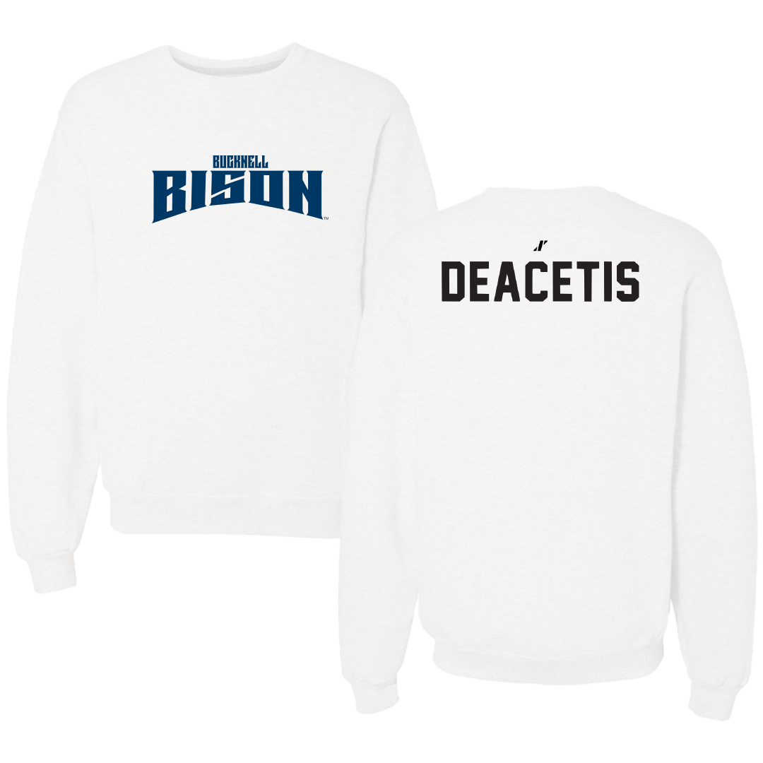 Bucknell University Wrestling White Classic Crewneck - Logan Deacetis