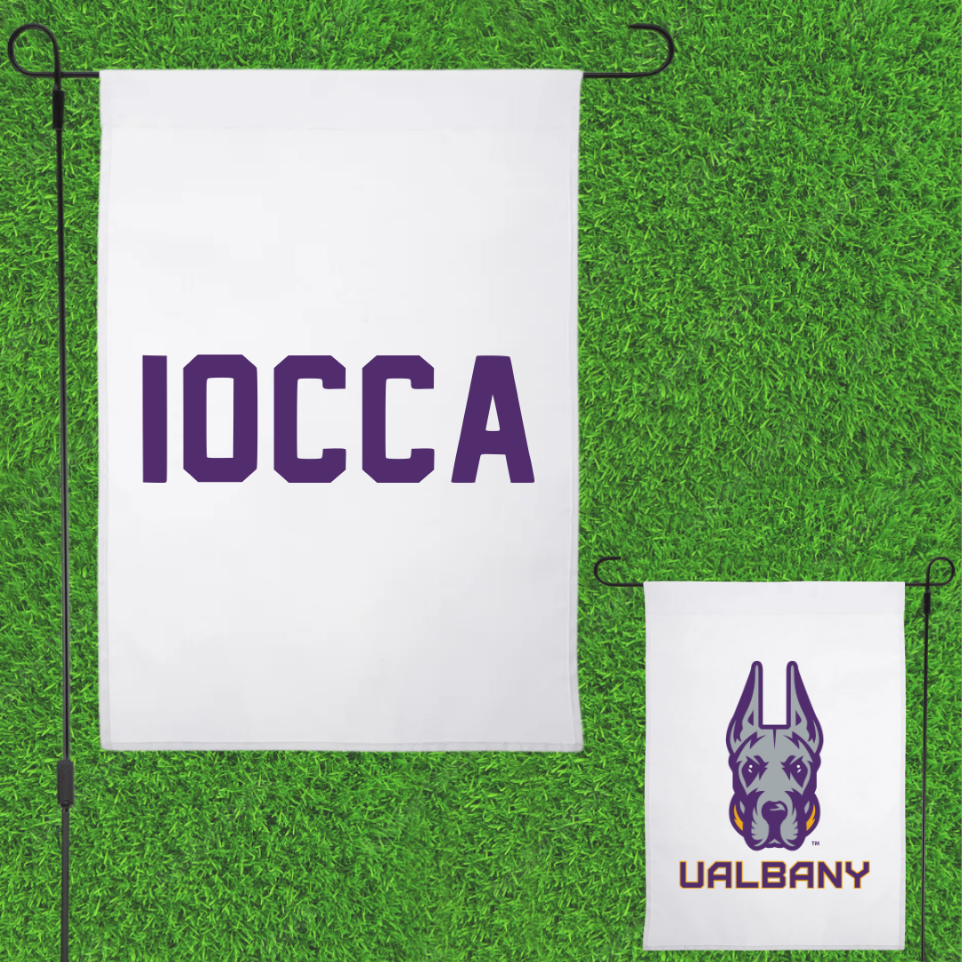 University at Albany TF and XC White Garden Flag - Katie Iocca