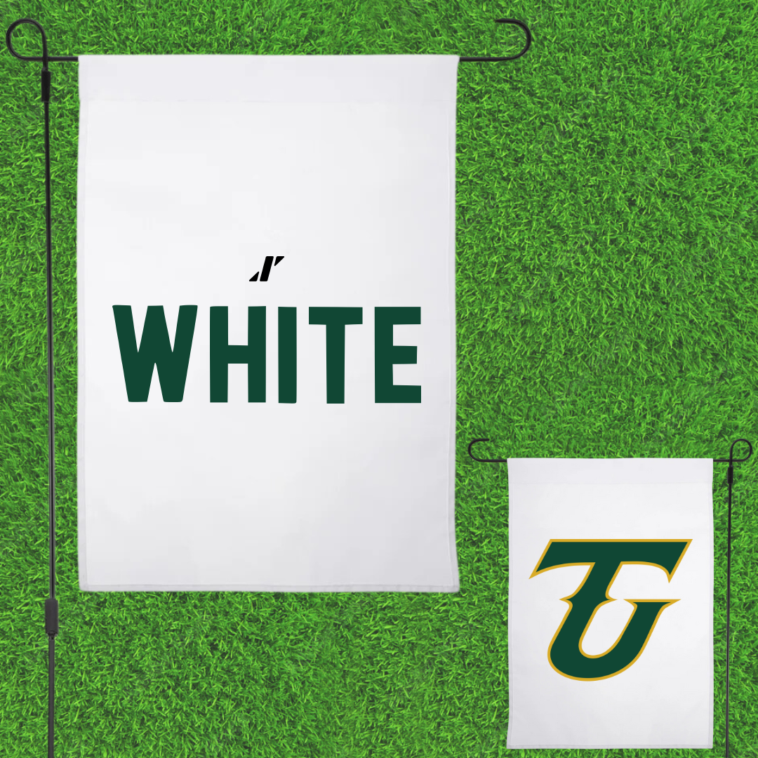 Tiffin University TF and XC White Garden Flag - Jaylen White