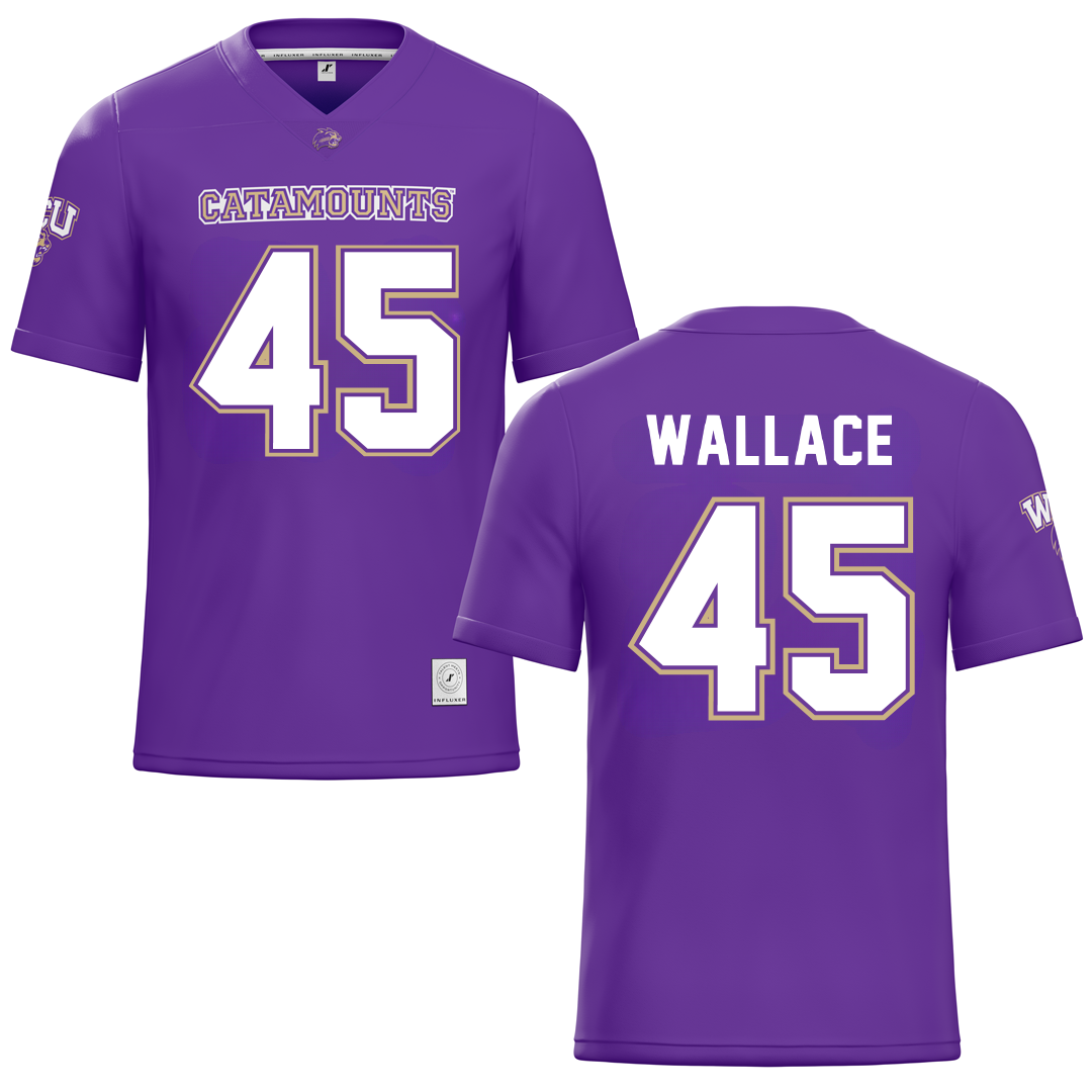 Western Carolina University Purple Football Jersey - #45 Justin Wallace