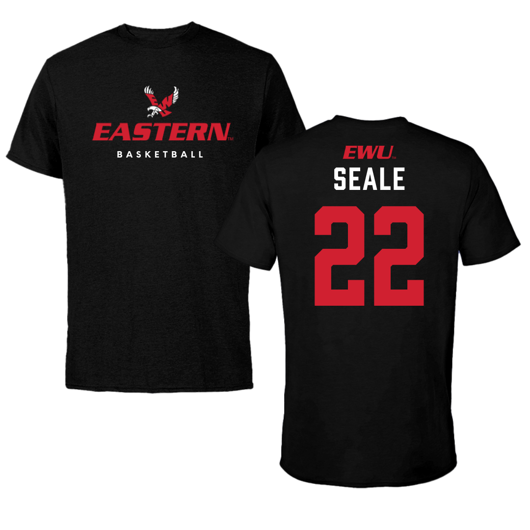 Eastern Washington University Basketball Black Eastern Tee - #22 Jackson Seale