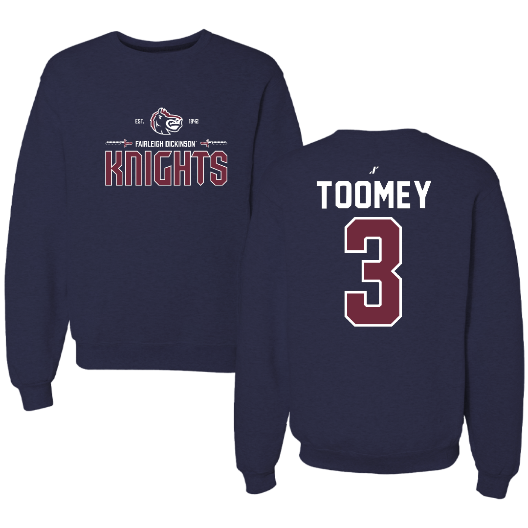 Fairleigh Dickinson University-Metropolitan Campus Basketball Navy General Crewneck - #3 Bella Toomey
