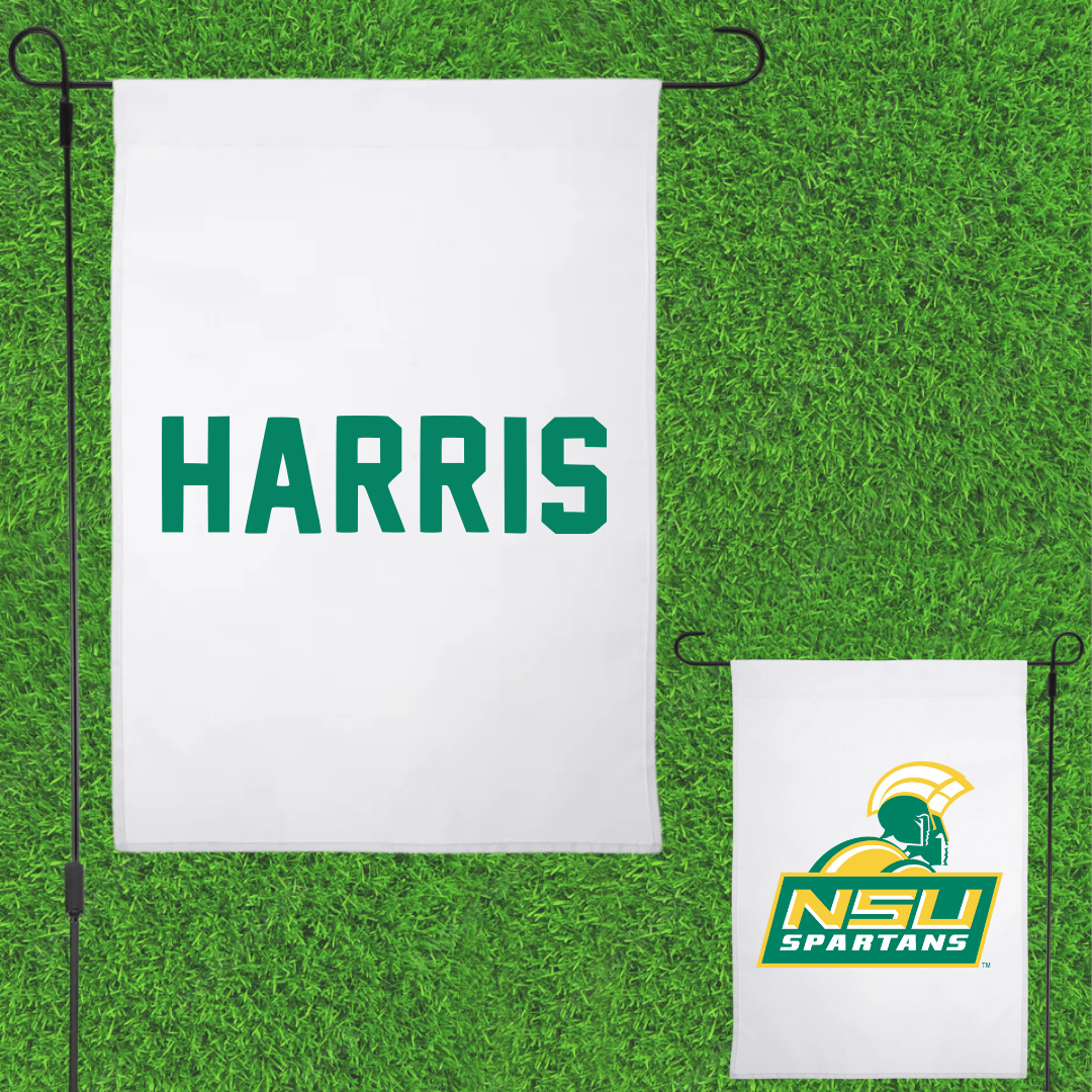 Norfolk State University TF and XC White Garden Flag - Armani Harris