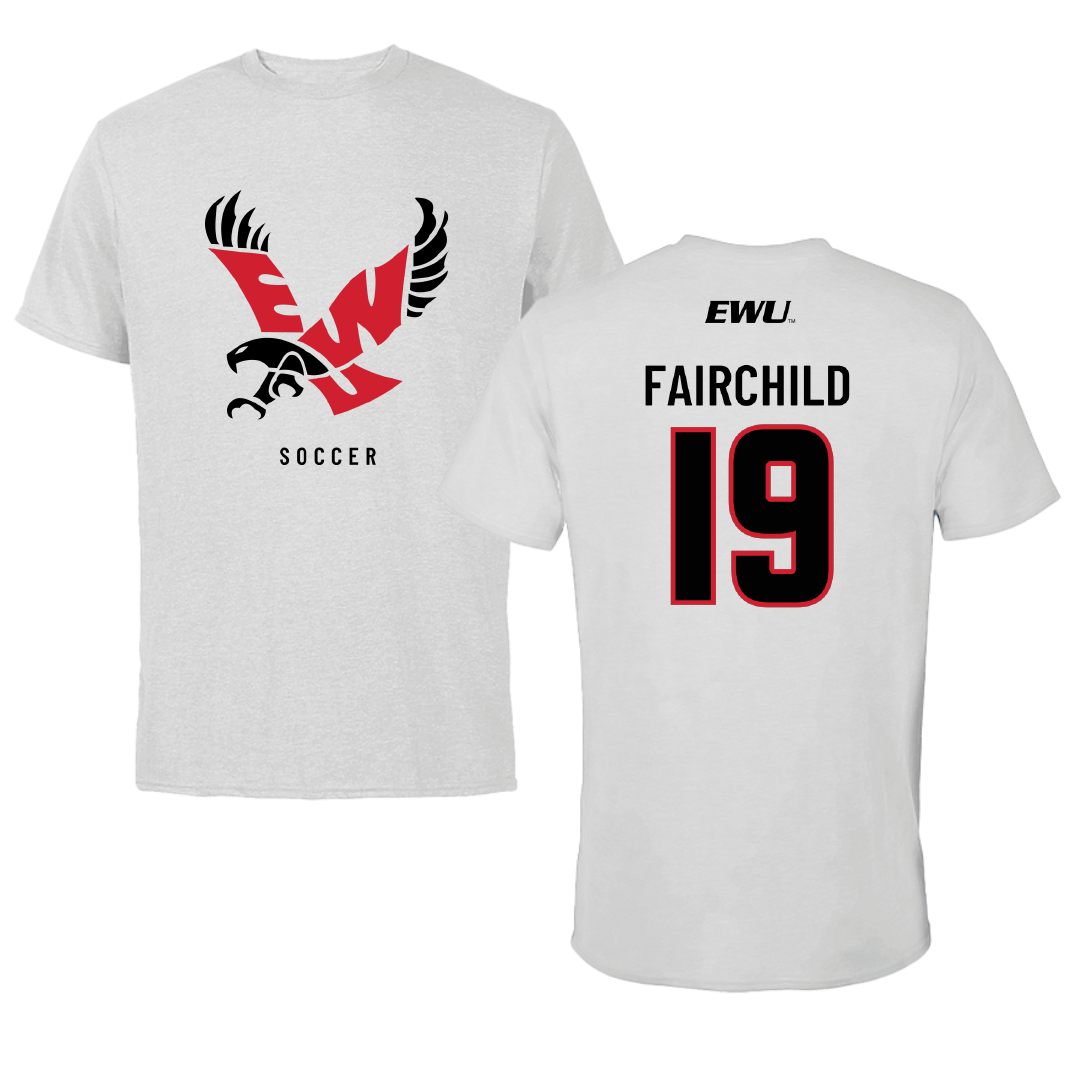 Eastern Washington University Soccer Light Gray Performance Tee - #19 Chloe Fairchild