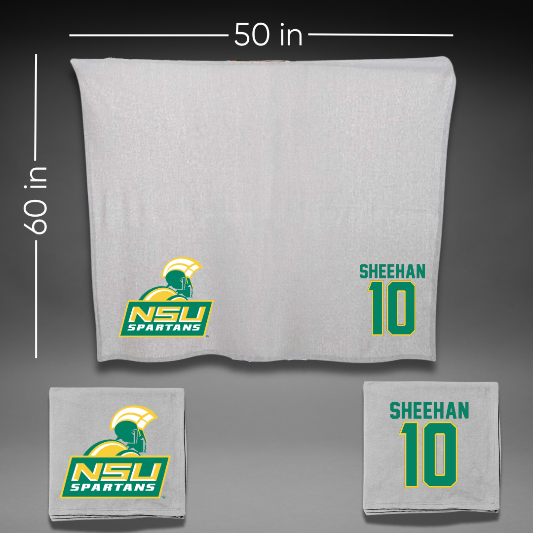 Norfolk State University Softball Gray Blanket - #10 Lauren Sheehan