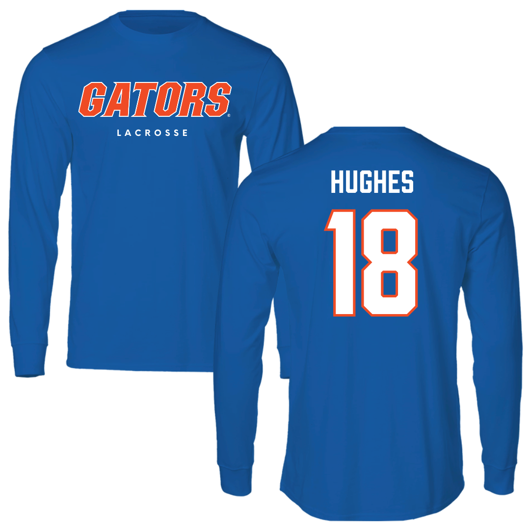University of Florida Lacrosse True Royal Block Performance Long Sleeve - #18 Samantha Hughes