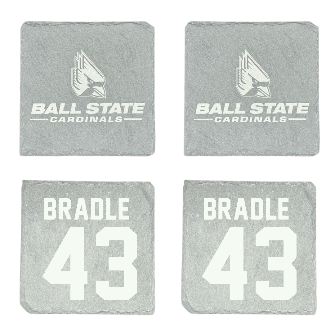 Ball State University Baseball Stone Coaster (4 Pack)  - #43 Ty Bradle