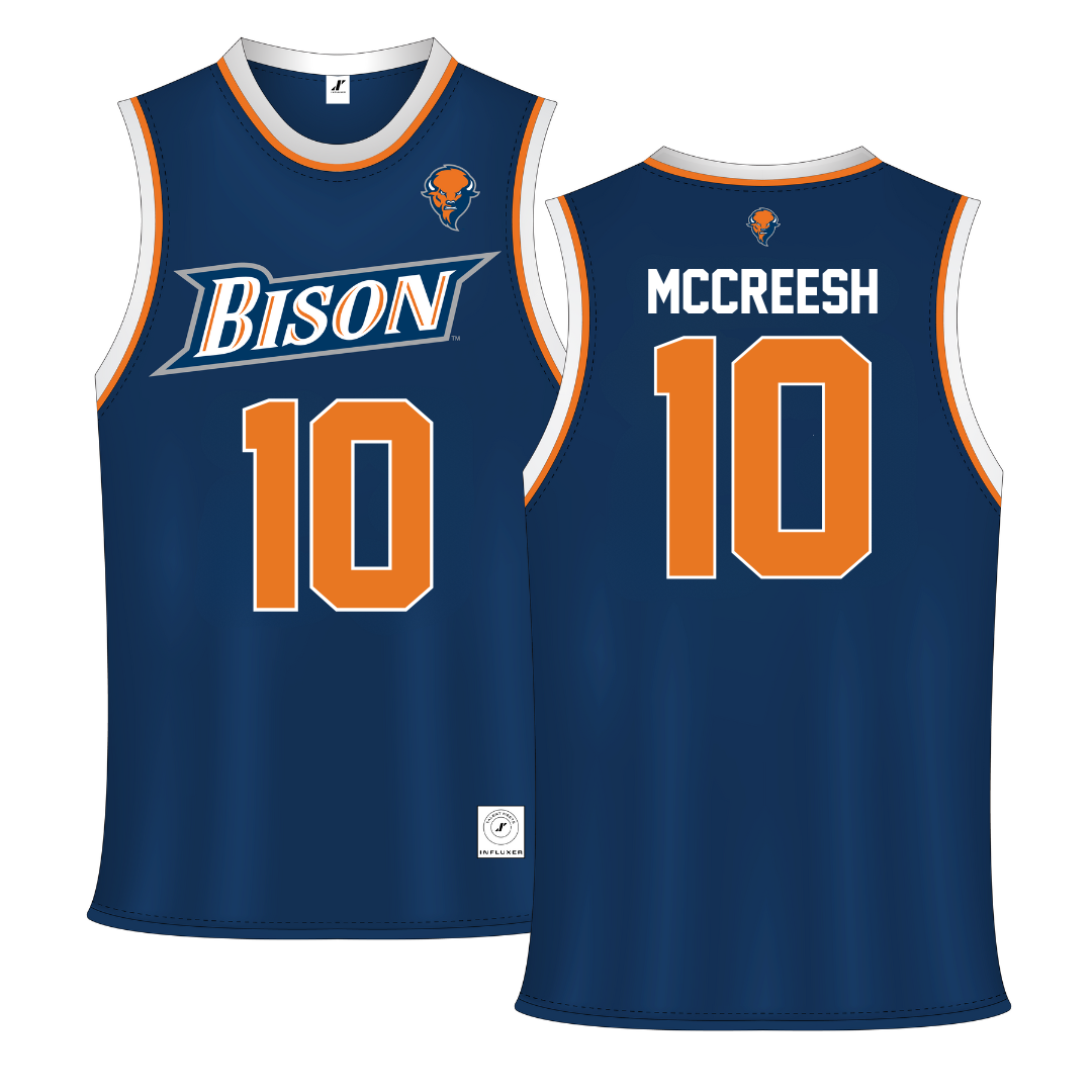 Bucknell University Navy Basketball Jersey - #10 Brandon McCreesh