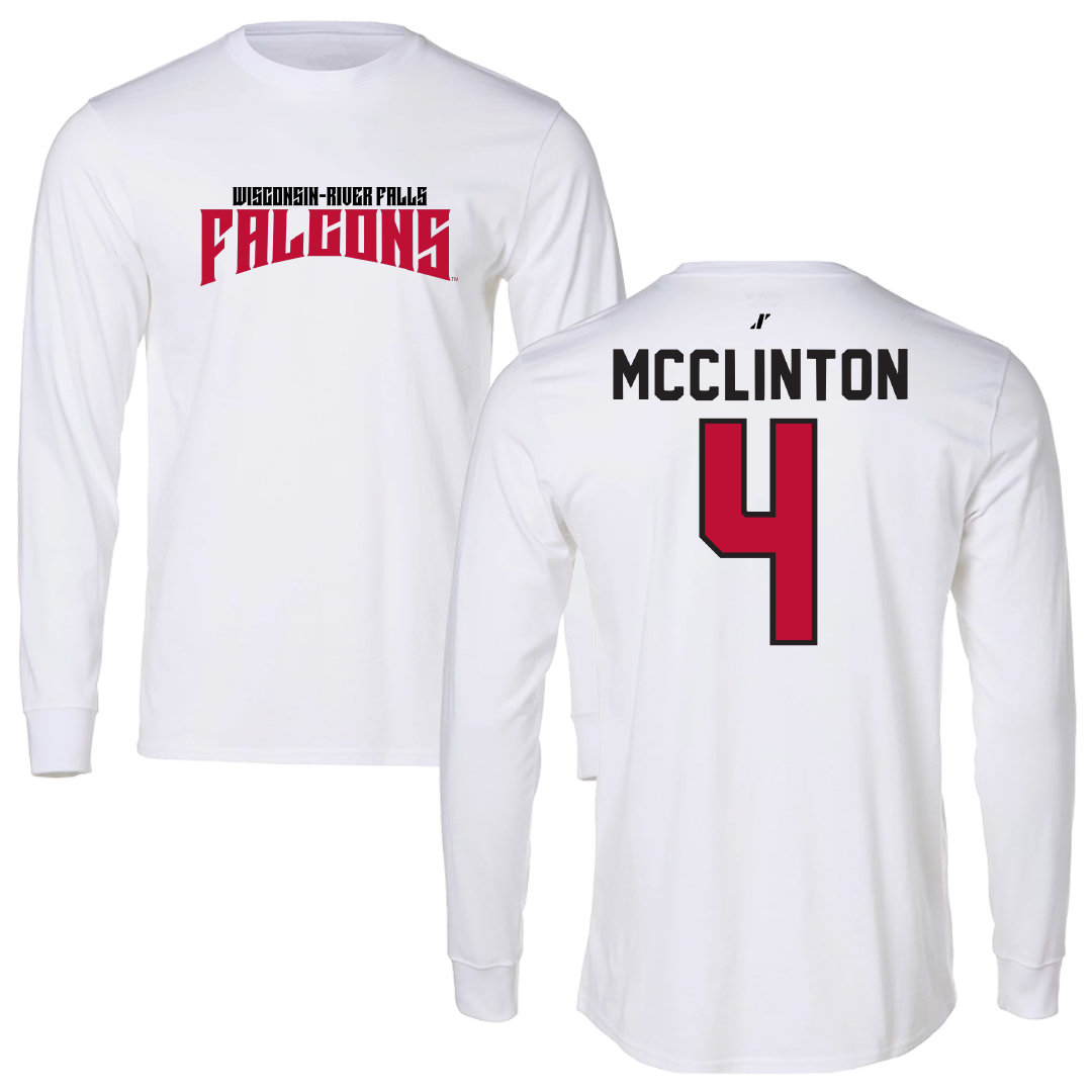 University of Wisconsin-River Falls Soccer White Classic Long Sleeve - #4 Aliviah McClinton