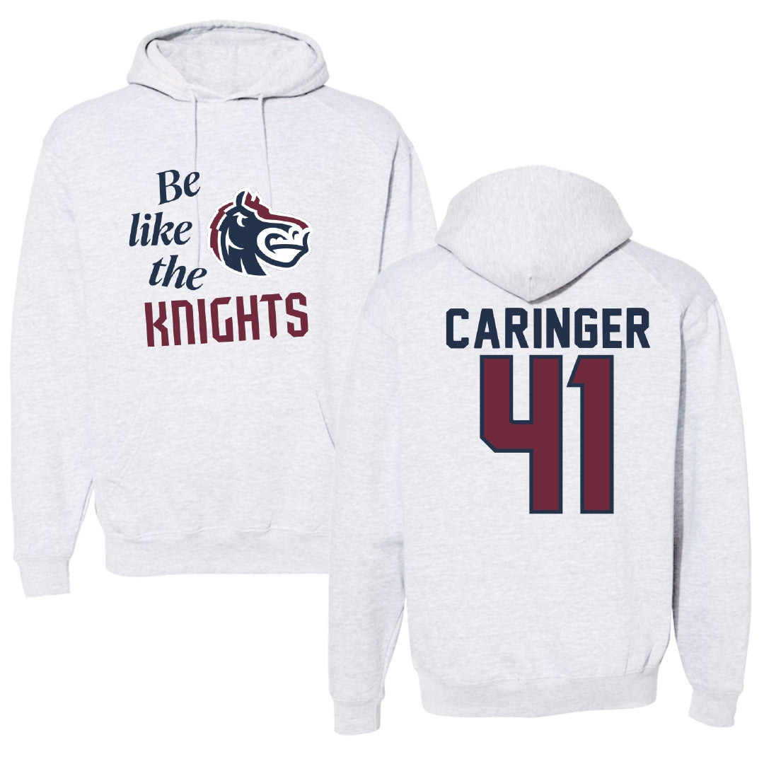 Fairleigh Dickinson University-Metropolitan Campus Softball Light Gray Be Like Us Hoodie - #41 Finley Caringer