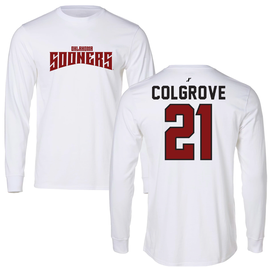 University of Oklahoma Football White Classic Performance Long Sleeve - #21 Braylon Colgrove